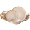 AmorArc Ceramic Dinnerware Sets,Handmade Reactive Glaze Plates and Bowls Set,Highly