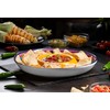KooK Ceramic Chip & Dip Platter, Large Divided Serving Dish