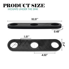 Faucet Stabilization Plate for Delta Rp37490 Victorian Sink Retaining Plate Kitchen Faucet Mounting Plate, Black