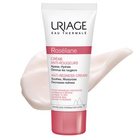 Uriage Roséliane Anti-Redness Face Cream 40 ml - Soothes, Moisturises, Reduces Redness of Sensitive Skin with Rosacea Tendency - With Shea Butter & Ginseng - Non-Comedogenic