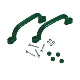 Set of 2 Grab Handles with Finger Grips for Climbing Frames, Treehouses, Playhouses, and Outdoor Playground Equipment – Available in 5 Colors for Safe and Fun Play (Green)