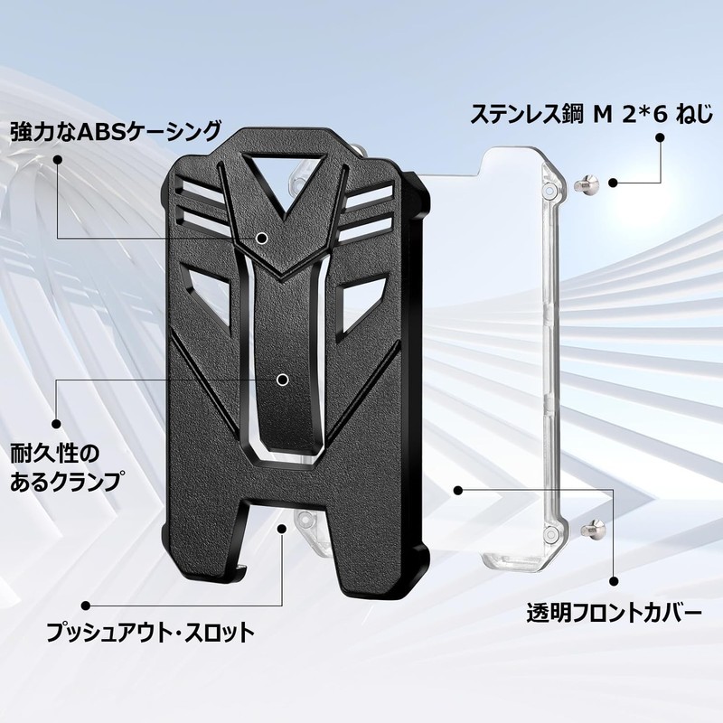 CRAZY SHARK Reel Keychain, Strong Carabiner Type Pin-on Reel, Key