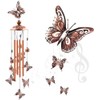 IYARA CRAFT Butterfly Wind Chime, Copper Wind Chime, Lucky Butterfly