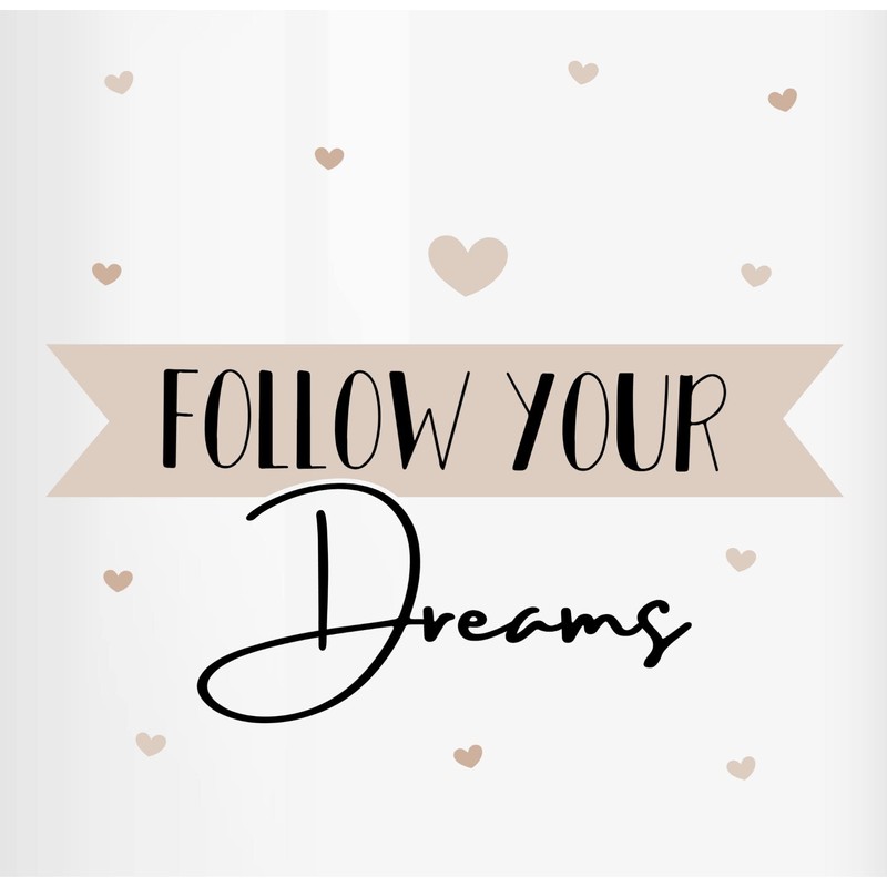 UP-SD-11 Boho Money Box Follow Your Dreams with Hearts One