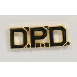 RED GALLS/RTUT 3/8" D.P.D. Letter Collar Brass Rank Insignia Gold Finish Sheriff PIN