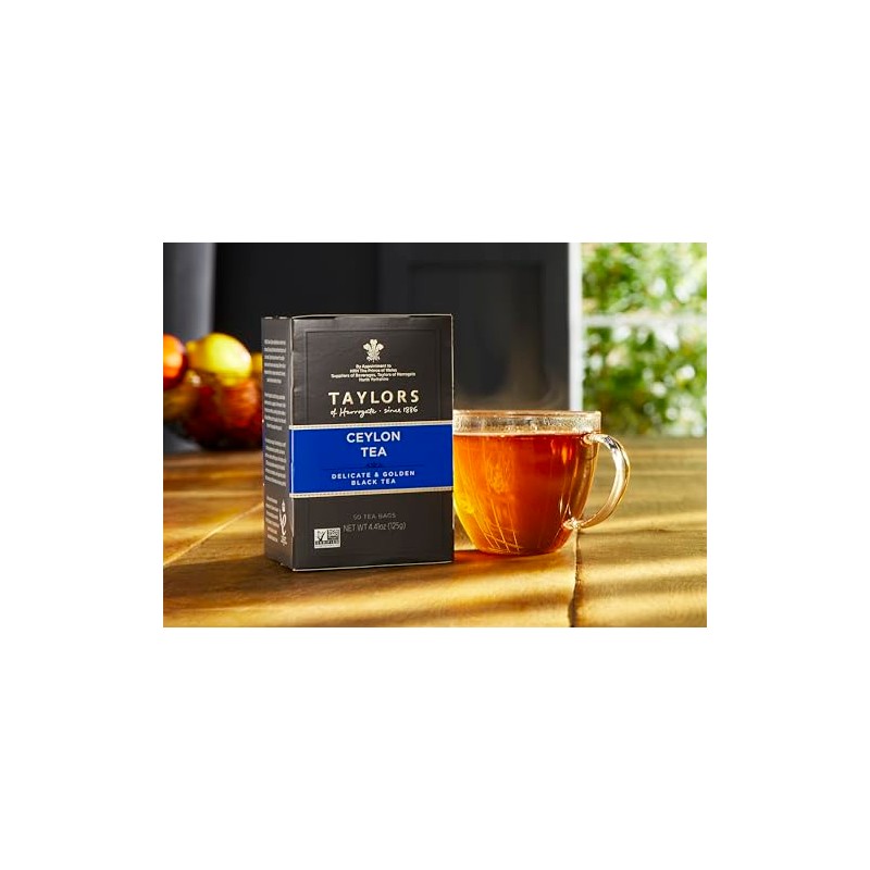 Taylors of Harrogate Pure Ceylon, Black Tea, Pillow Bags, 50