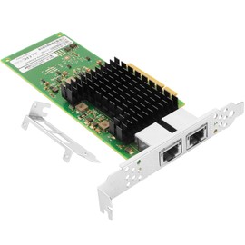 Euqvos PCIe Ethernet Network Card for Intel X710-T2L X710-AT2 Chipset PCIe 3.0 X8 10Gb Dual Port RJ45 LAN Card Support Windows Server/Windows/Linux/VMware/ESX