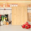ZJYOUZHU Wood Cutting Board for Kitchen, Charcuterie Boards, Bamboo Cutting