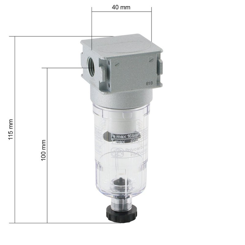Filter Series 0, 1000 l/min - G 1/8 inch -