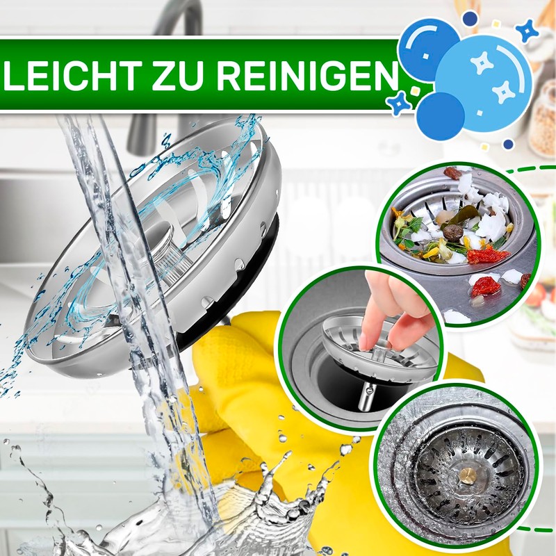 Kitchen Sink Strainer with Diameter 80 mm – Drain Strainer