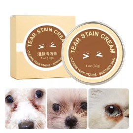 Unbranded Pet Tear Stain Remover Balm - 1 oz (30g) Natural, Plant-Based Eye Care Cats Dogs