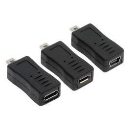 NFHK 3pcs/Set USB-C Type-C Micro Mini USB Female to Camera Mini 8P Data Power Adapter for Coolpix UC-E6 UC-E16 UC-E17 DSC-W DMC-S EX-Z