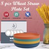 Wrova Wheat Straw Plates - 9 Inch Unbreakable Dinner Plates