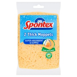Spontex Spontex 2 Thick Sponge Moppets, 16 x 12cm