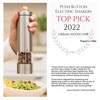 Electric Salt and Pepper Grinder Set - Battery Operated Stainless