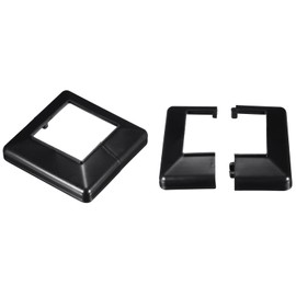 uxcell Post Skirt, 2pcs 80x80mm/3.15x3.15 Plastic Split Style Post Base Cover Trim Skirt for Fence Stair Handrail Railing Porch