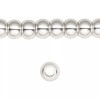 Platinum 1 Strand Silver Plated Finished Brass Pony Beads 8x6mm