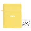 10 Pieces Set Wash Mitts Facecloths PREMIUM colour yellow 100%