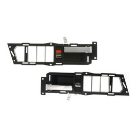 For Chevy C1500 Suburban 1992 1993 1994 Interior Door Handle Driver & Passenger Side | Pair | Front | Base/Silverado | w/Door Lock Button | Black Bezel w/Chrome Lever | GM1352105, GM1353105
