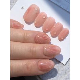 [High-quality textured real peach nail] Mulbok Takbok  - Coffin Egg / [고퀄리티질감리얼복숭아네일] 물복딱복  - 코핀에그