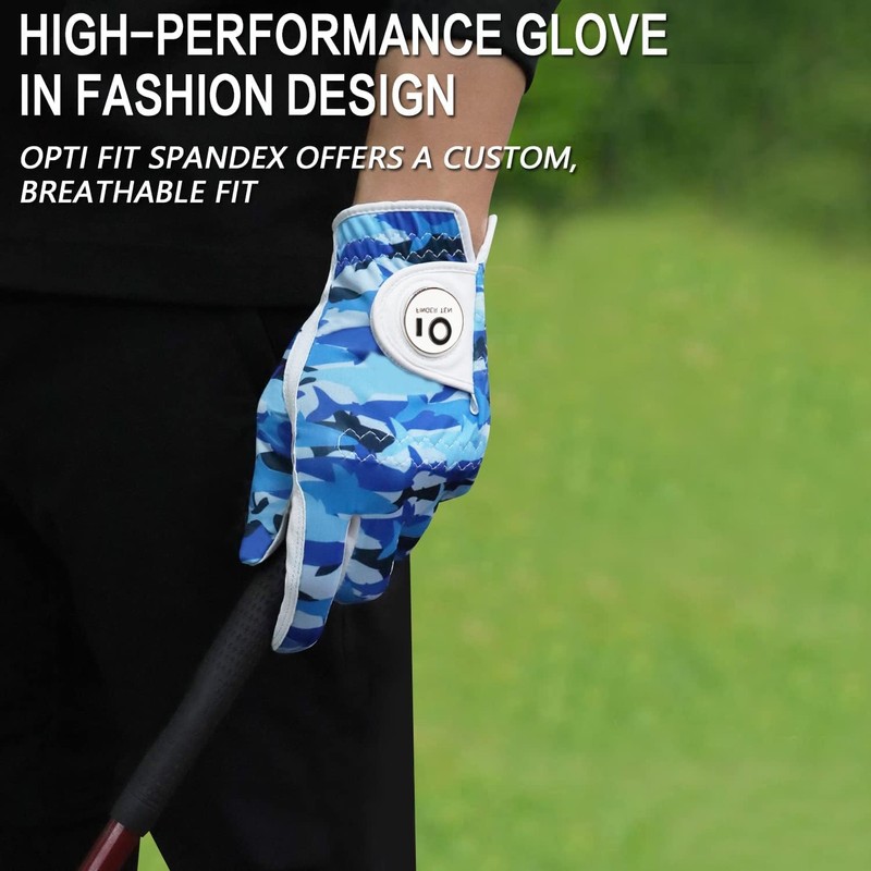 FINGER TEN Men's Golf Gloves Left Right Hand Leather with