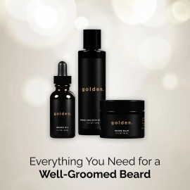 Set De Cuidado De Barba Golden Grooming Co. Uso Diario Con A