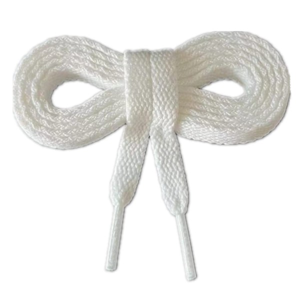 Flat Shoelaces 2 Pairs, 8mm Wide Shoe Lace for Sneakers,