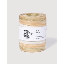 Wool and the Gang Ra-Ra Raffia Stripe, Sand Dune Stripe, 100 g, DK Double Knitting