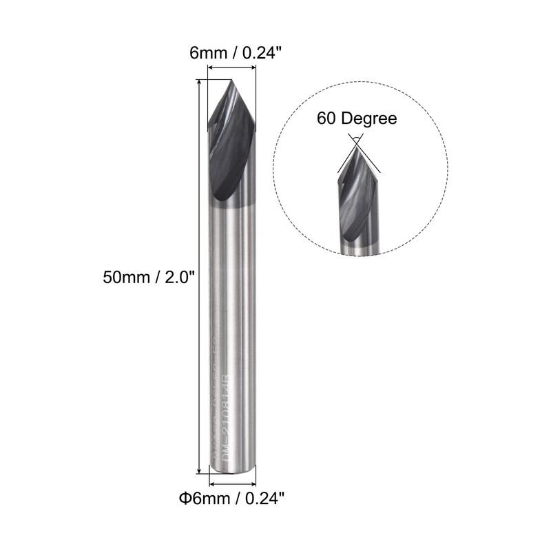 sourcing map AlTiSin Centre Drill Bit 6 mm 6 mm