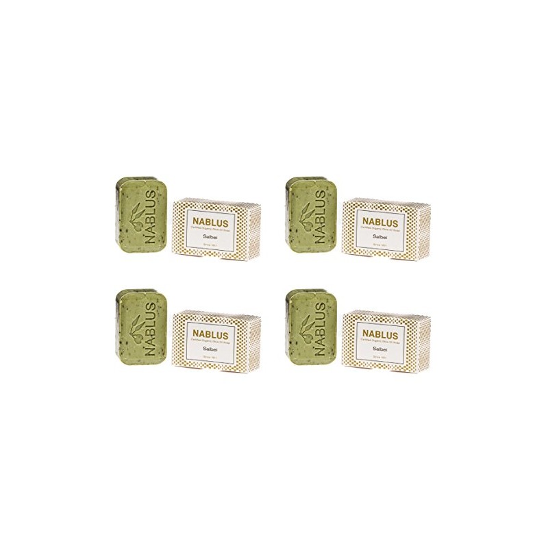 Nablus Soap Set of 4 Sage Handmade Palm Oil Free
