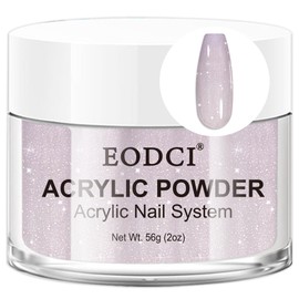 EODCI Glitter Purple Acrylic Powder - 56g/2oz Acrylic Nail Cover Powder for Nail Extension, Professional Nail Design, Sculpting, and Nail Building - Salon-Quality Acrylic Nail Supplies