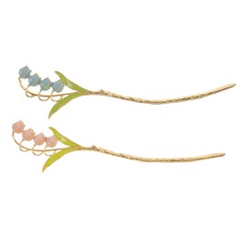 Baluue 2pcs Vintage Flower Hair Chopsticks for Women Retro Hair Accessories for Bun Styles for and Daily Use