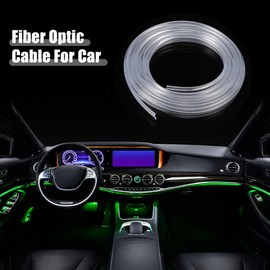 X AUTOHAUX 3.6mm 0.30" 300cm 9.84ft Universal Skirt Side Glow Optic Fiber Cable Car Light Decoration Clear - Pack of 1