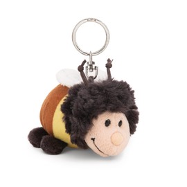 NICI Beelinda Bumble Bee Key Ring 9 cm – Yellow – Plush Companion for Backpack or Bag, Cuddly Pendant with Metal Ring for Key Ring and Key Holder | 61621