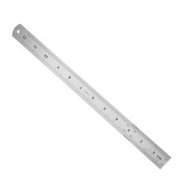 Jutagoss 1 regla de acero inoxidable, regla de metal de 30 cm, regla de borde recto de 2,6 cm de ancho, herramienta de medición para ingeniería, arquitectos de oficina, carpinteros y dibujo