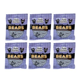 Gustaf's Licorice Bears Pack of 6 (5.29 oz Bag) Chewy & Flavorful in a King of Sweets Bulk Bag