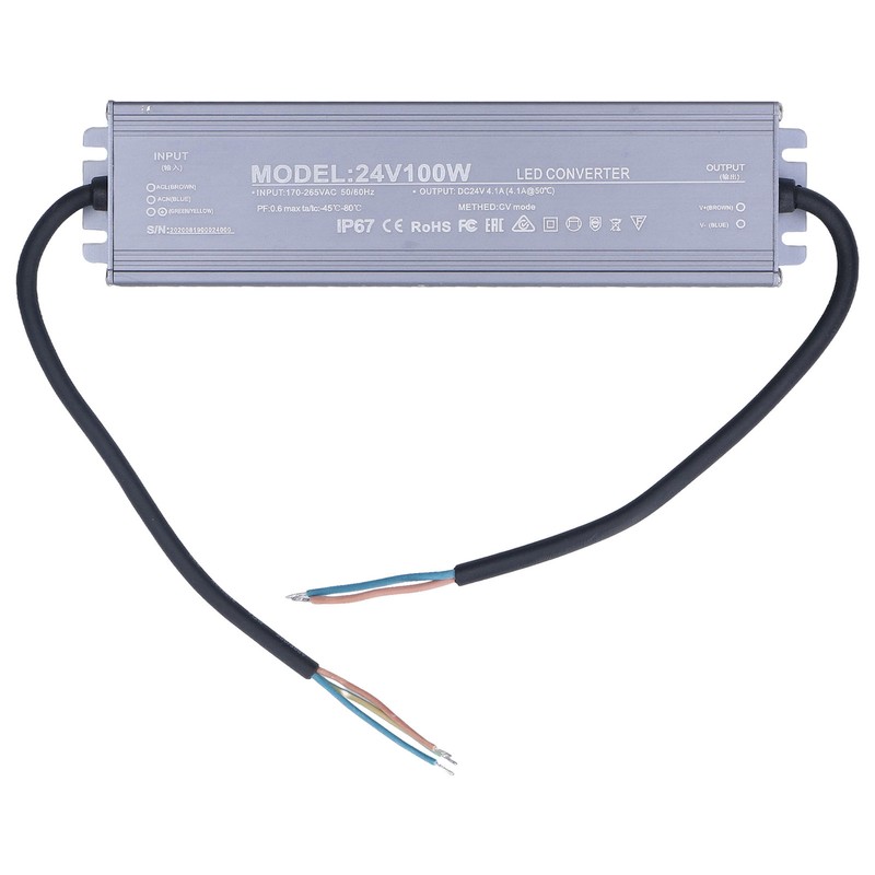 IP67 Waterproof Power Supply Copper Core Cable LED Driver Transformer
