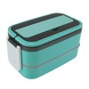 Lunch Box Double Layer Microwave Safe Leakage Proof Stainless Steel