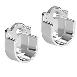 TOCHUN 2pcs Zinc Alloy Closet Pole Sockets for Rod 25mm Dia, Heavy Duty Closet Shower Curtain Rod End Supports Flange Rod Holder, Easy Installation Or Quick Removal…