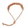 Charmsy Silver Women's Rose Gold Sliding Bolo Byzantine Bracelet Rose