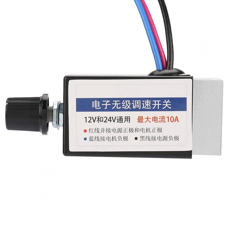 Tyenaza Rheostat Fan Controller Universal DC 12V/24V Motor Speed Controller