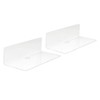 2Pcs Clear Floating Shelf Acrylic Fine Surface Delicate Modern Transparent