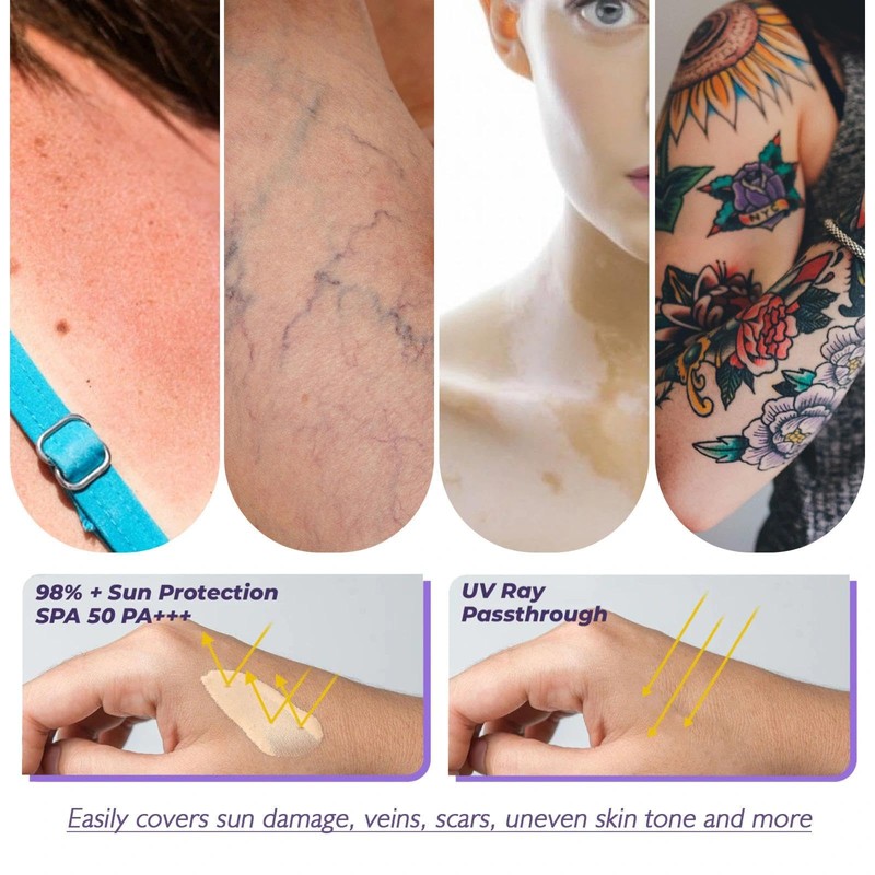 Body Concealer & Leg Makeup - Waterproof, Full Coverage Tattoo
