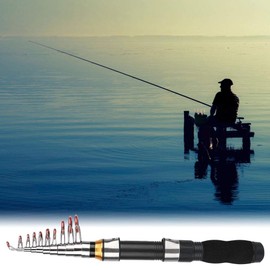 Telescopic Fishing Rod, Portable Mini Pocket Fishing Rod Pen Rod Fishing Pole Ice Fishing Rod Mini Sea Fishing Tools 28049-100, Retractable Jigging Rod for Fishing Beginner and Angler(1.2M)(2.3M)