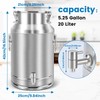 304 Stainless Steel 20 Liter Milk Can, 5.25 Gallon Wine