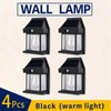 4 Pack Solar Outdoor Wall Lights with Motion Sensor -