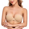HANSCA Sticky Strapless Backless Push Up Bra for Women Plus