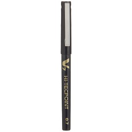 Pilot V7 Hi-Tecpoint Rollerball Pen, 0.7 mm Tip - Black