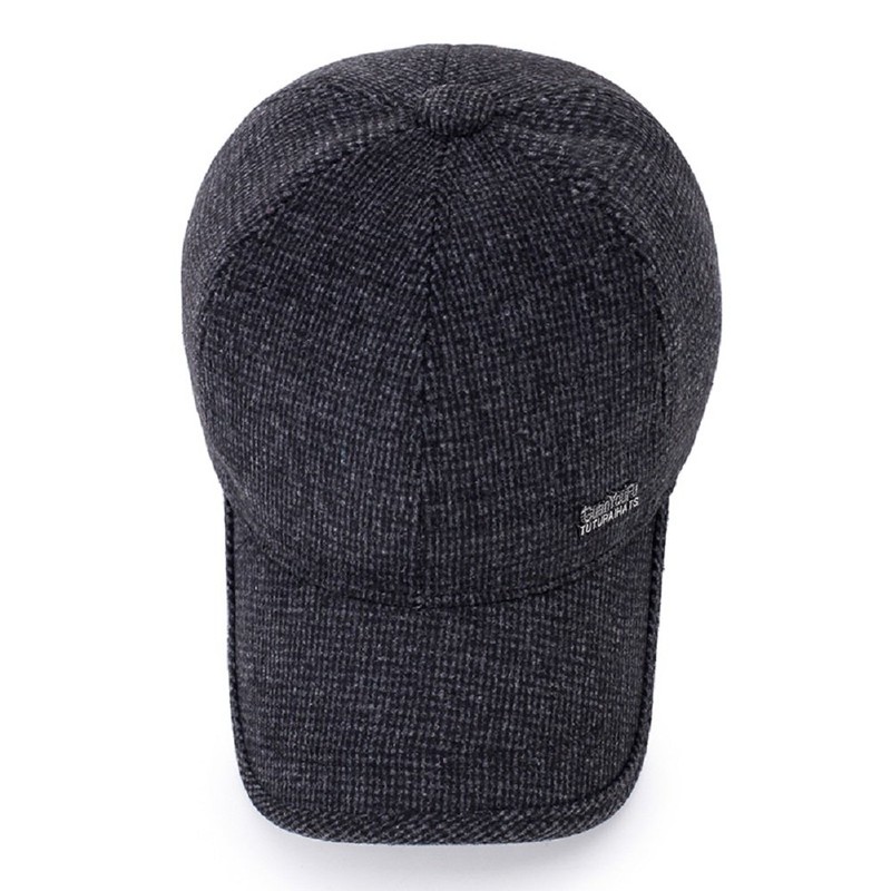 Men's Winter Warm Wool Woolen Tweed Peaked Baseball Cap Hat