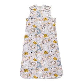 Little Tots Baby Sleep Sack, 100% Cotton Baby Swaddle Transition Wearable Blanket, Sleeveless Sleeping Bag 2-Way Zipper